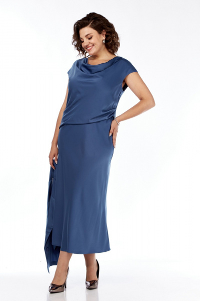 Жакет, платье Диомант 2003 синий - фото 5