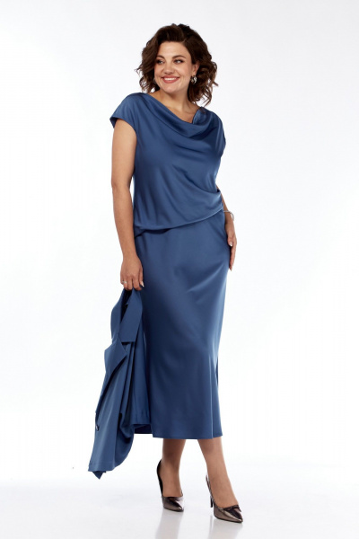 Жакет, платье Диомант 2003 синий - фото 4