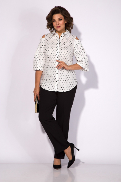 Комплект блузы с пышными рукавами и брюками Liliana 1332БрЛ - фото 1