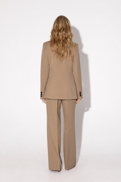 Демисезонный бежевый приталенный жакет на пуговицах PiRS 4653 бежевый - фото 5