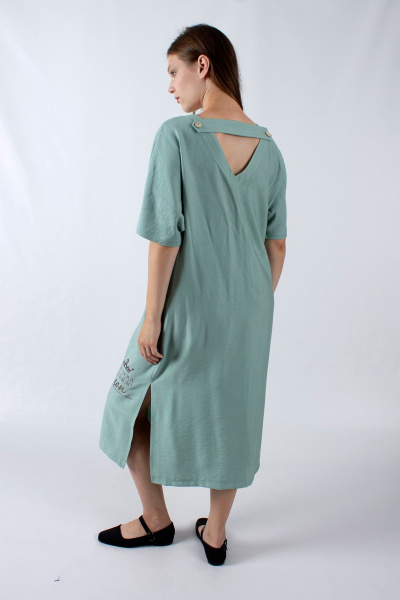 Летнее прямое платье с вырезом V и спущенными рукавами Mita ЖМ1220 - фото 5