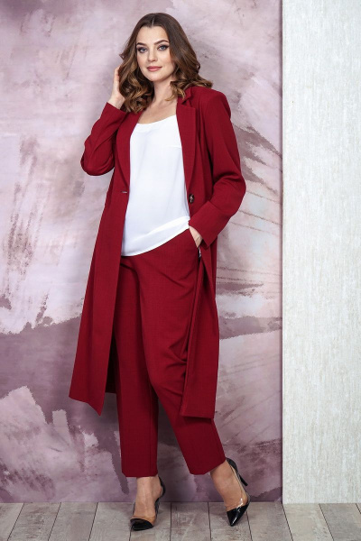 Брюки, жакет, топ Белтрикотаж 6517 бордо - фото 3