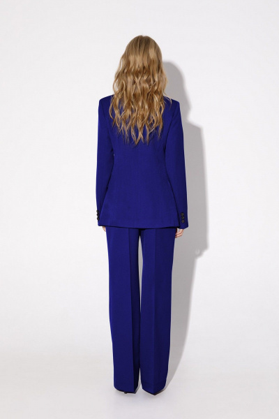 Костюм-тройка: жакет, майка и широкие брюки PiRS 4818 василек - фото 5