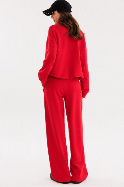 Брюки из трикотажа с боковыми карманами демисезон EOLA 2722 красный - фото 2