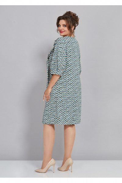 Платье свободного силуэта из принтованной ткани Mira Fashion 5442 - фото 3