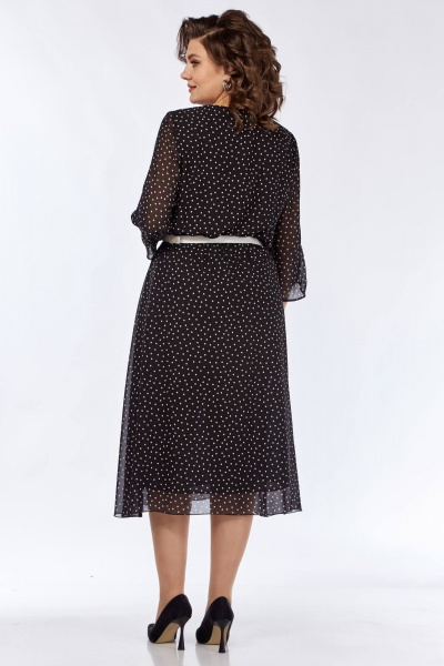 Платье с разрезом и сборками из шифона с ремнем для нарядных повседневных образов Matini 3.1797 - фото 2