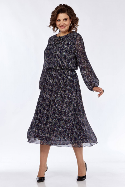 Платье с каплей и сборками из шифона для деловых и праздничных случаев Matini 3.1639 - фото 6