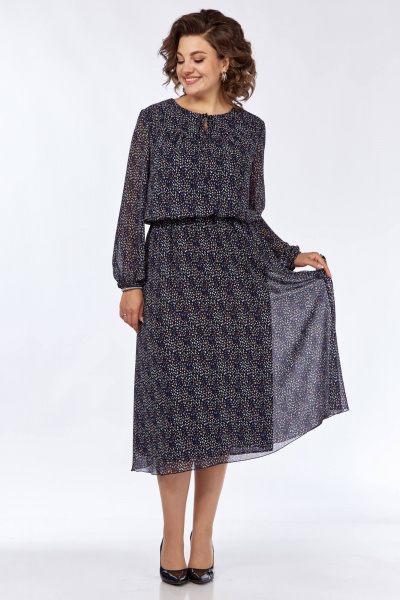 Платье с каплей и сборками из шифона для деловых и праздничных случаев Matini 3.1639 - фото 5