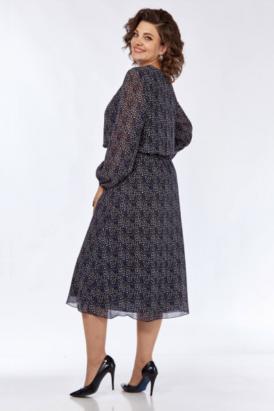 Платье с каплей и сборками из шифона для деловых и праздничных случаев Matini 3.1639 - фото 4