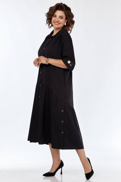 Платье трапециевидное из хлопка с кокетками и воланами Matini 3.1540 - фото 8