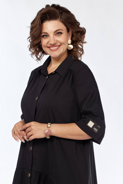 Платье трапециевидное из хлопка с кокетками и воланами Matini 3.1540 - фото 3