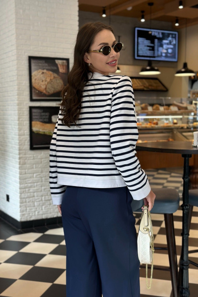 Жакет прямого силуэта с накладными карманами и обтачками из ткани-компаньона Kaloris 2115 - фото 7