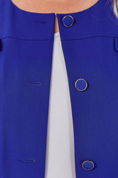 Двухпредметный костюм жакет и брюки с классическим кроем и резинкой по спинке Algranda А3972-с - фото 9