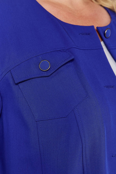 Двухпредметный костюм жакет и брюки с классическим кроем и резинкой по спинке Algranda А3972-с - фото 3