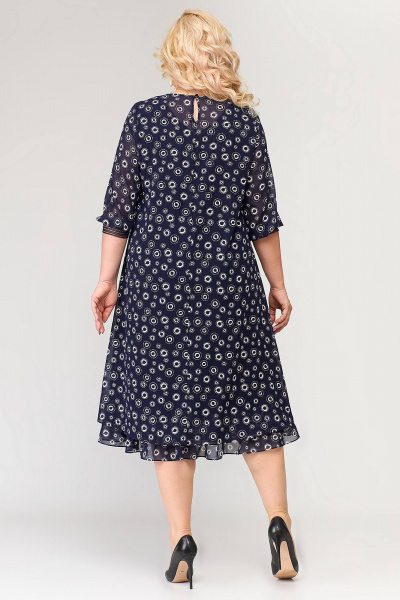 Платье из шифона с воланом и каплей на горловине для романтичных образов Algranda А3986-5 - фото 8