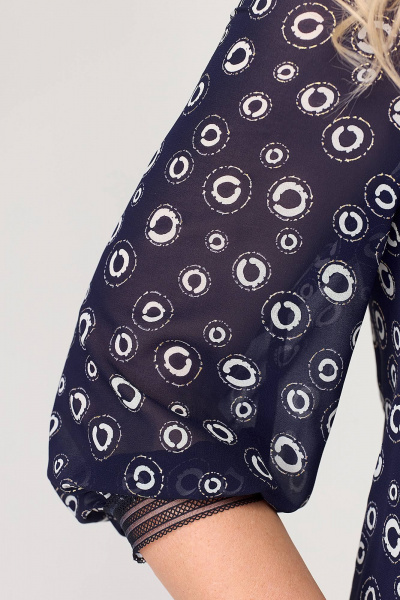 Платье из шифона с воланом и каплей на горловине для романтичных образов Algranda А3986-5 - фото 3