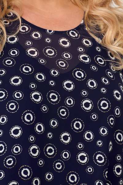 Платье из шифона с воланом и каплей на горловине для романтичных образов Algranda А3986-5 - фото 4