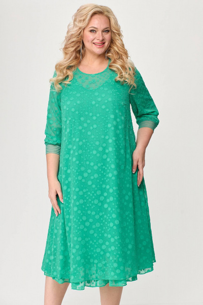 Платье с воланом и каплей из шифона для женственных повседневных луков Algranda А3986-a - фото 1