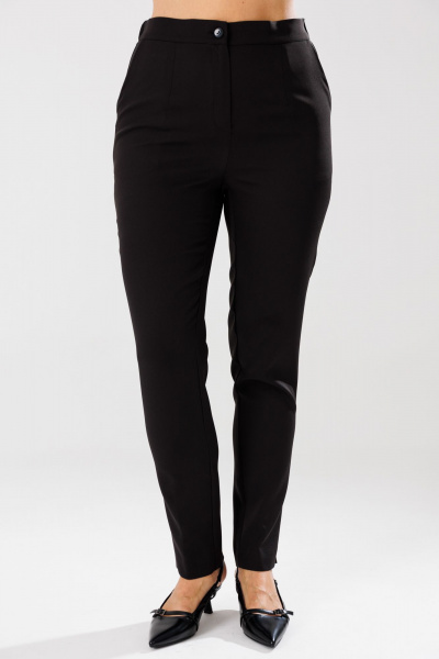 Модный костюм брюки жакет из костюмной ткани с леопардовым принтом Mubliz 209 леопард_черный - фото 4