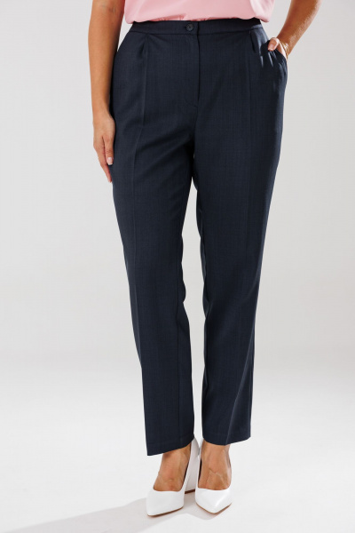 Демисезонный костюм блуза брюки жакет из текстиля с рельефами Mubliz 204 графит-розовый - фото 8