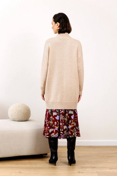 Уютный женский кардиган вязаный из шерстяной пряжи Romgil РВ0089-ШЕ5 светлый_опаловый - фото 2