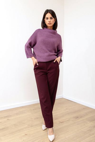 Джемпер трикотажный шерстяной на каждый день Romgil 943ШТЗ пыльная_сирень - фото 6