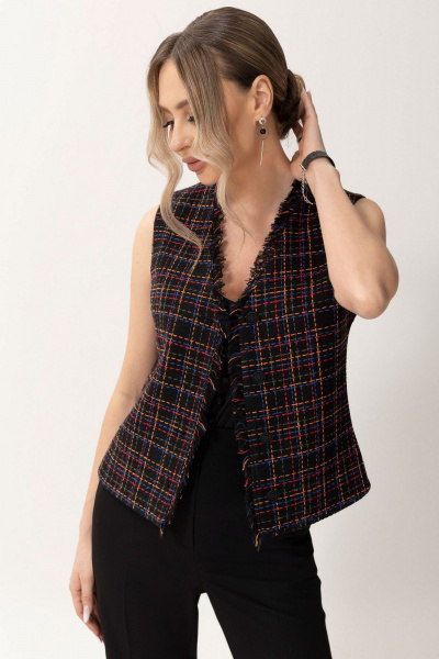 Текстильный костюм 2-ка брюки и жилет на каждый день Golden Valley 6605 мультиколор - фото 2