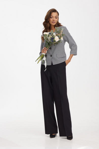 Классический пуховик и брюки в стиле Шанель Твой имидж 1930 черно-белый - фото 4