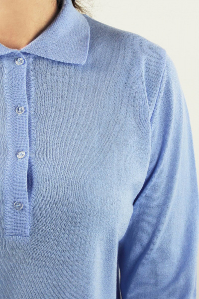 Джемпер реглан прямой из хлопка для демисезона Полесье С1673-23 4С0673-Д43 170,176 нежно-голубой - фото 3