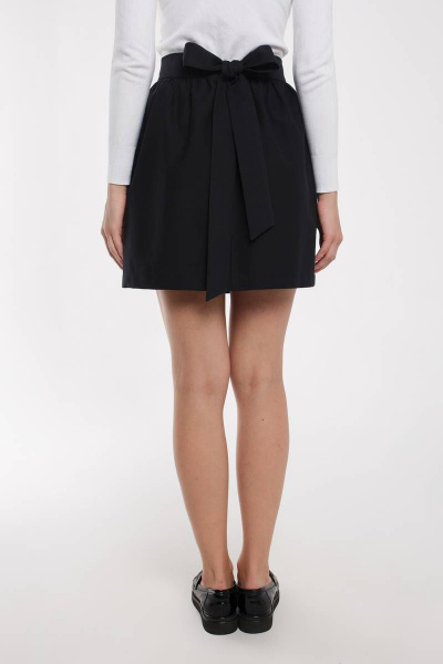 Юбка колокольная свободная из хлопка с карманами Madech 19146 глубокий_черный - фото 4