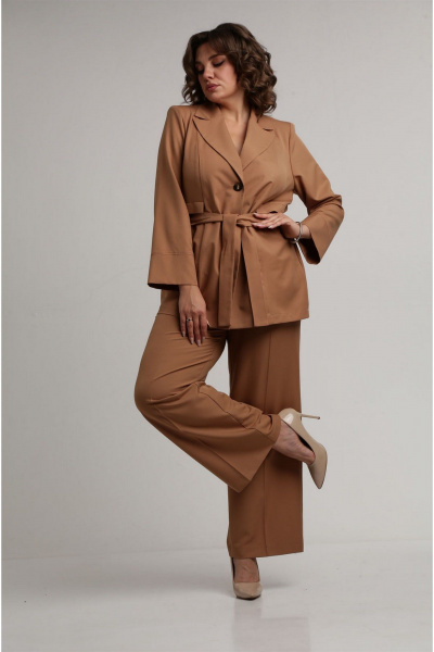 Деловой костюм комплект из жакета и брюк с резинкой VIA-Mod 637 - фото 5