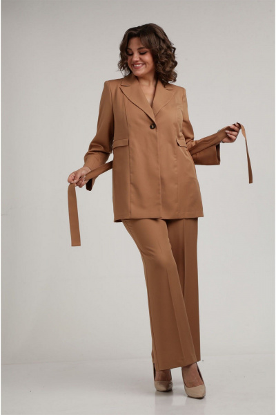 Деловой костюм комплект из жакета и брюк с резинкой VIA-Mod 637 - фото 4