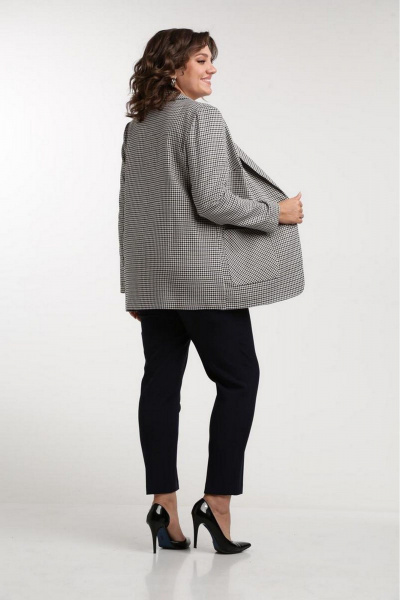 Комплект брюк, жакета и футболки для повседневного стиля Милора-стиль 1198/1 темно-синие_брюки - фото 4