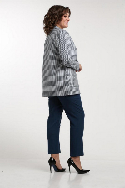 Комплект брюк, жакета и футболки в стиле повседневный Милора-стиль 1198/1 темно-бирюзовые_брюки - фото 2