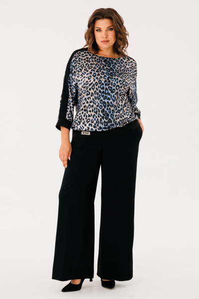 Блуза и брюки палаццо на резинке для повседневности INVITE 6065 - фото 1