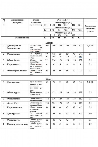 Деловой костюм 2-ка жакет и брюки из костюмной ткани Swallow 676.1 темно-синий - фото 6