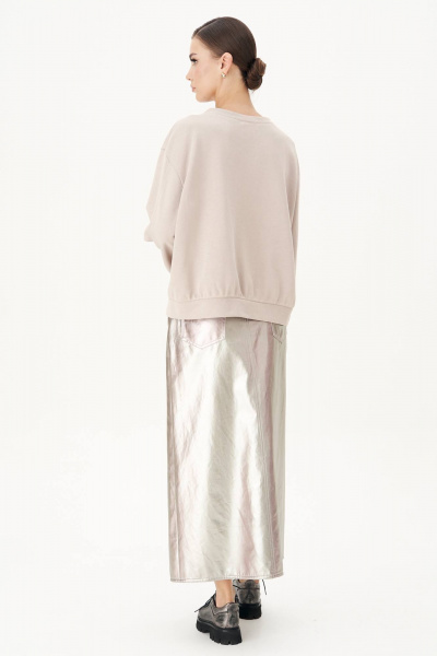 Демисезонная юбка-карандаш с эффектным швом и разрезом длиной 90 см Fantazia Mod 4891 - фото 4