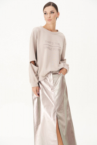 Демисезонная юбка-карандаш с эффектным швом и разрезом длиной 90 см Fantazia Mod 4891 - фото 3