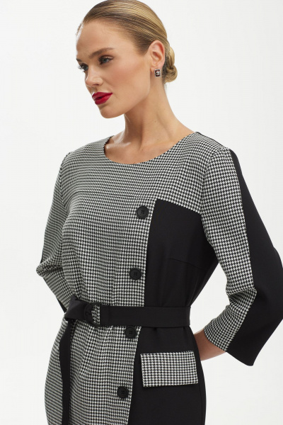 Платье классический силуэт, длина миди, из текстиля Твой имидж 1887 черный - фото 10