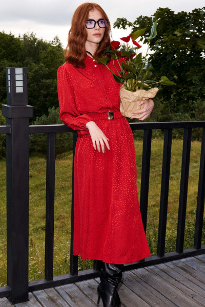 Классическое миди-платье с конструктивными деталями Lokka 1450R - фото 3