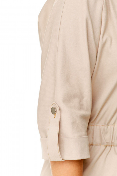 Платье джинсовое с кулиской и завязками по талии VI ORO VR-1145 светлый_беж - фото 9