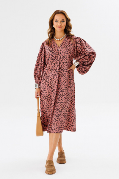 Платье Anastasia 1146 пепельный_розовый - фото 12