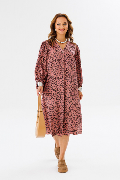 Платье Anastasia 1146 пепельный_розовый - фото 11