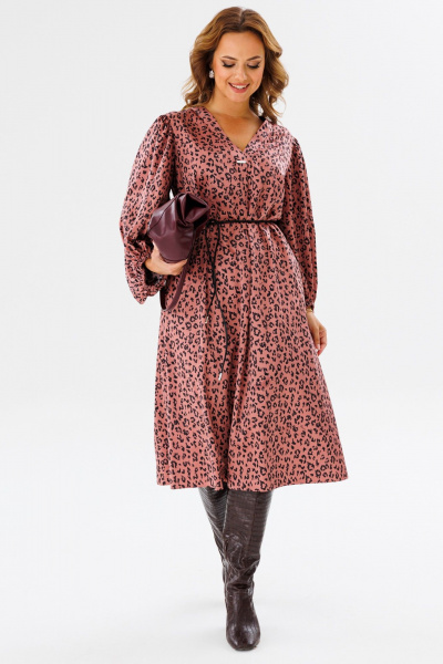 Платье Anastasia 1146 пепельный_розовый - фото 8