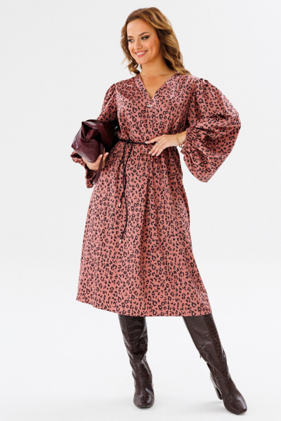 Платье Anastasia 1146 пепельный_розовый - фото 7