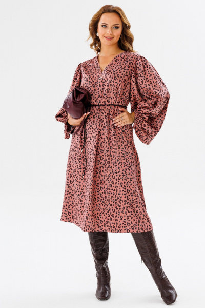 Платье Anastasia 1146 пепельный_розовый - фото 6