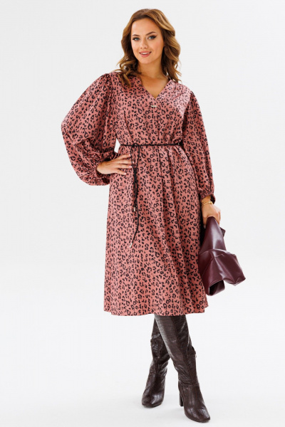 Платье Anastasia 1146 пепельный_розовый - фото 4