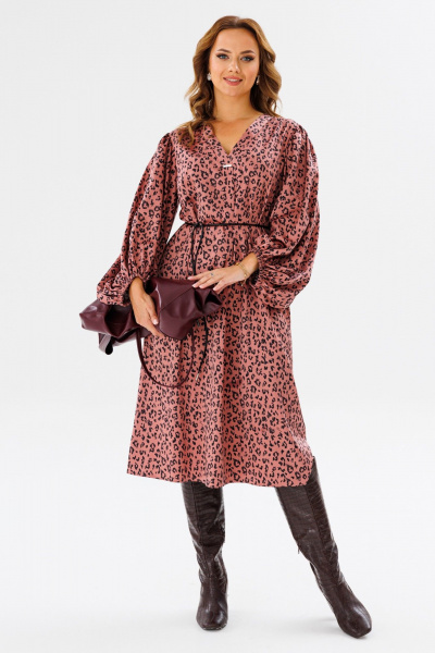 Платье Anastasia 1146 пепельный_розовый - фото 3