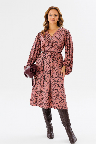 Платье Anastasia 1146 пепельный_розовый - фото 2