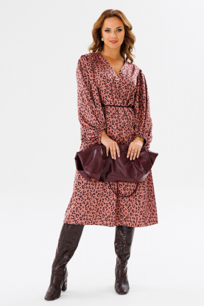 Платье Anastasia 1146 пепельный_розовый - фото 1